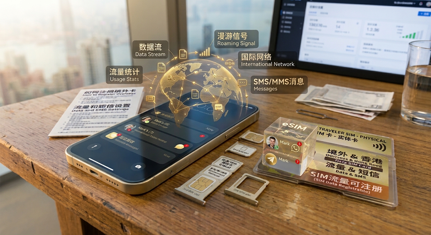 境外、香港SIM卡，可注册