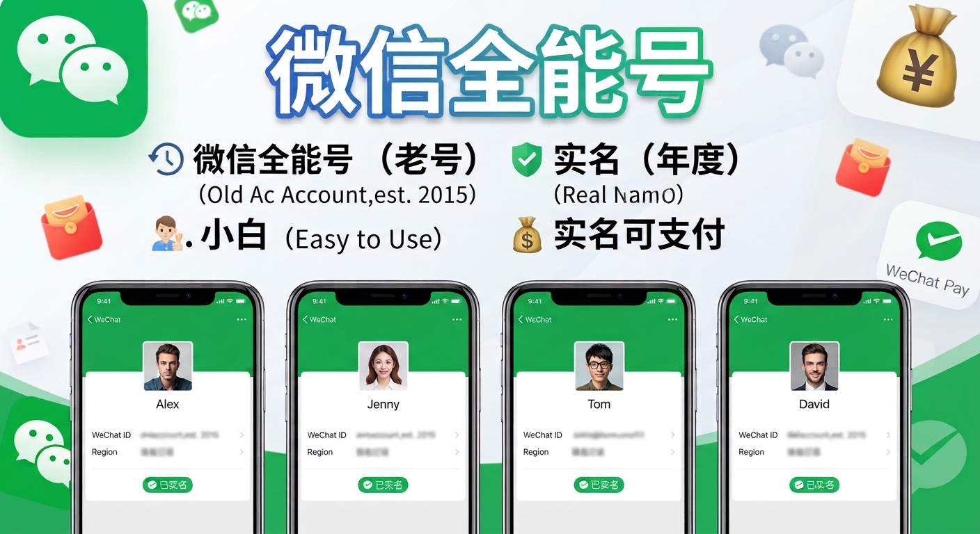微信小白、实名、私老号